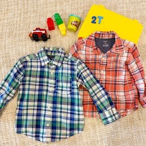Boys Carters 2T Long Sleeve Button Down Shirt